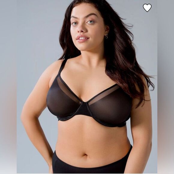 Soma unbelievable lift perfect coverage unlined Sheer Black Underwire Bra Sz36D - Picture 1 of 4